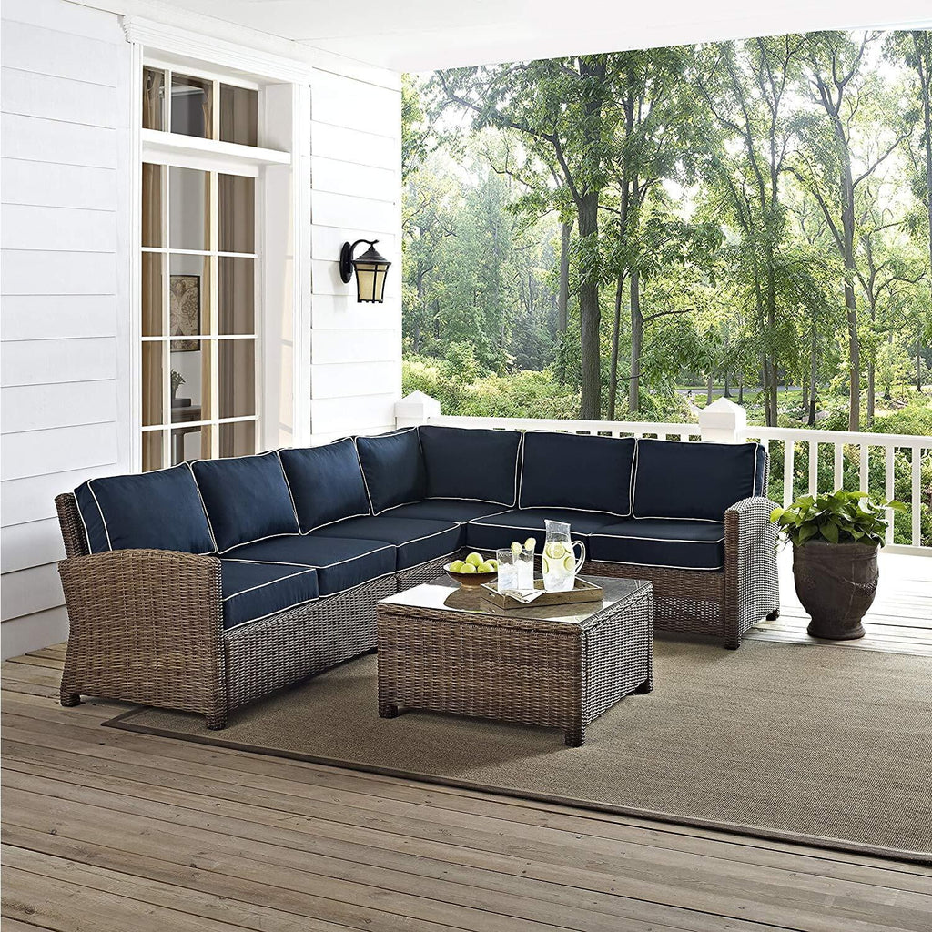 5Pc Outdoor Wicker Sectional Set J738544