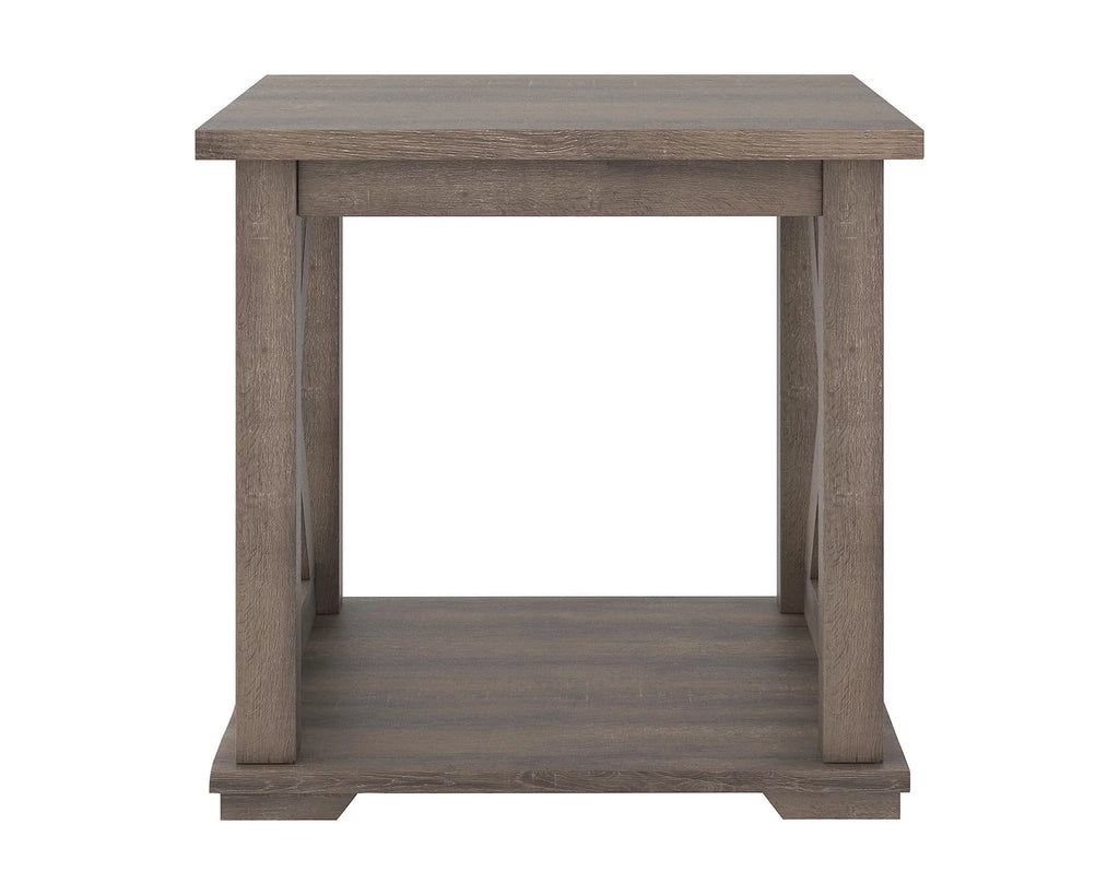 Contemporary Gray End Table I27617