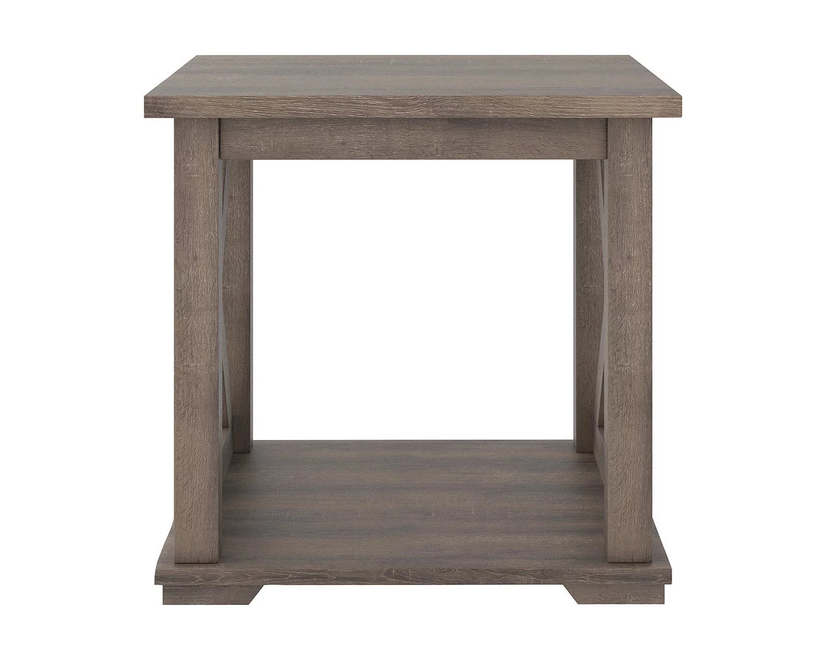 Contemporary Gray End Table I27617