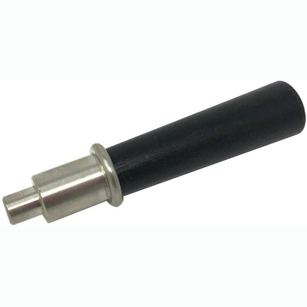 Black Wood Handle Assembly with Brushed Nickel Nub D46846