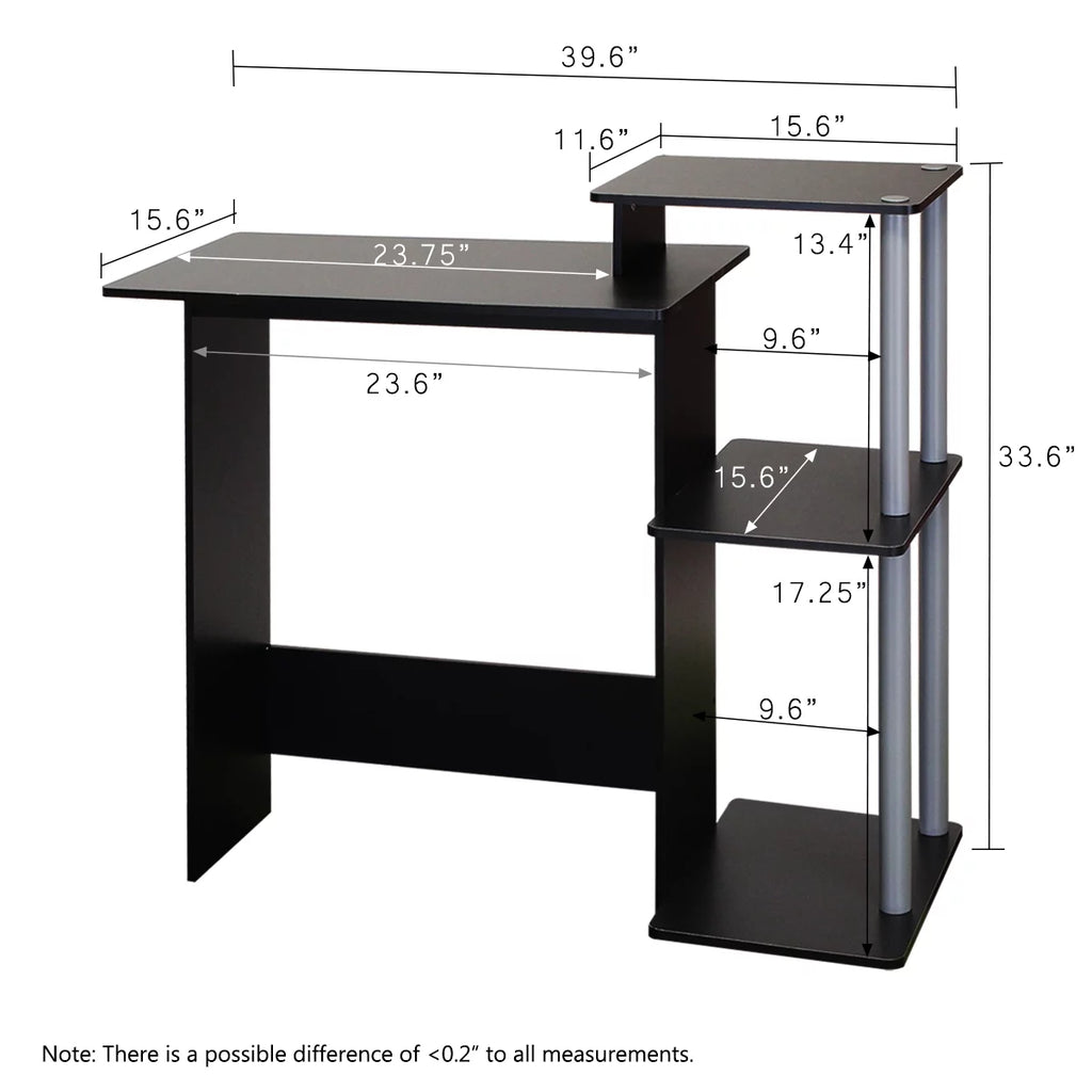 Black Gray Wood Computer Desk X81086