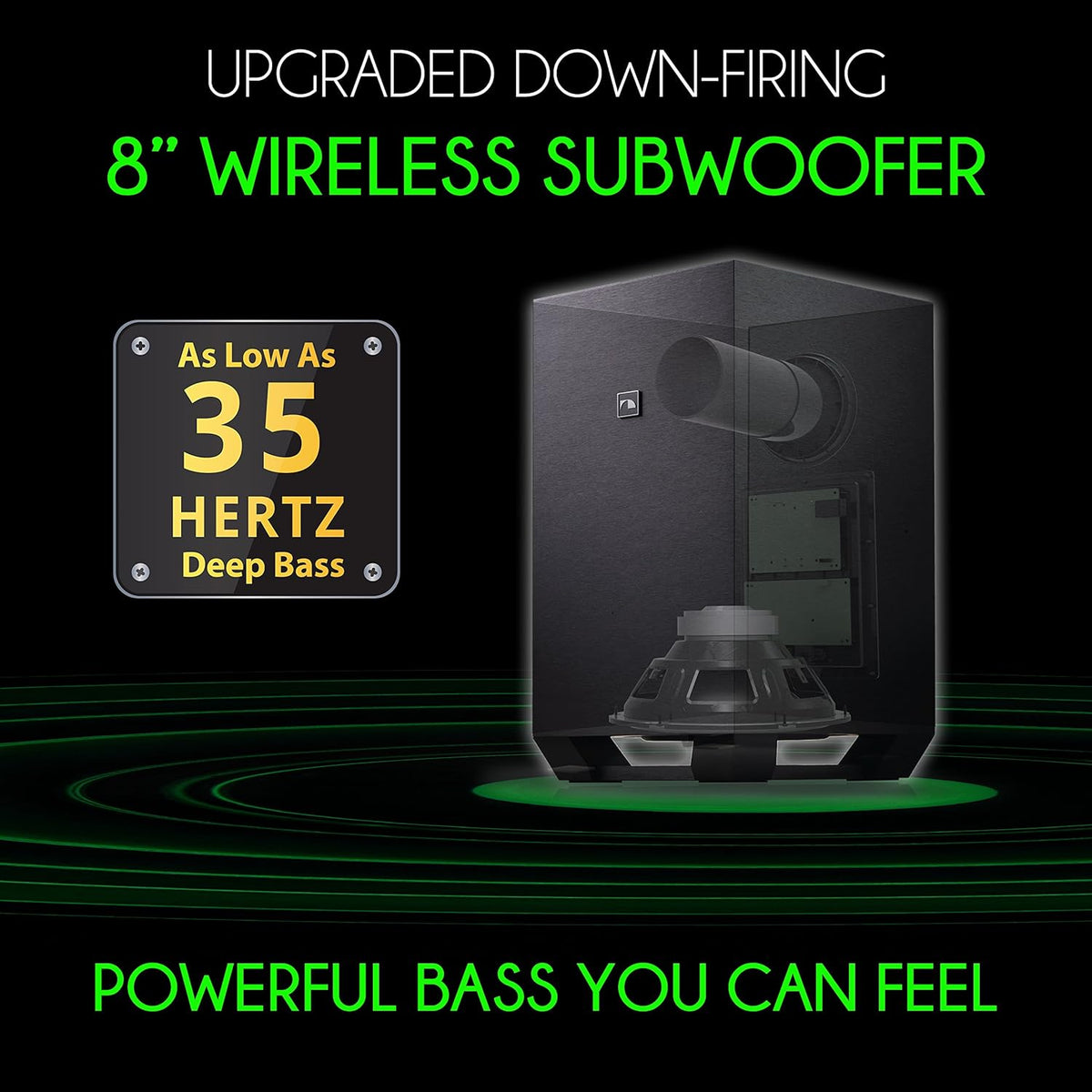 7.1.4 Channel 600W Soundbar with 8" Wireless Subwoofer and 2 Rear Surround Speakers O68579