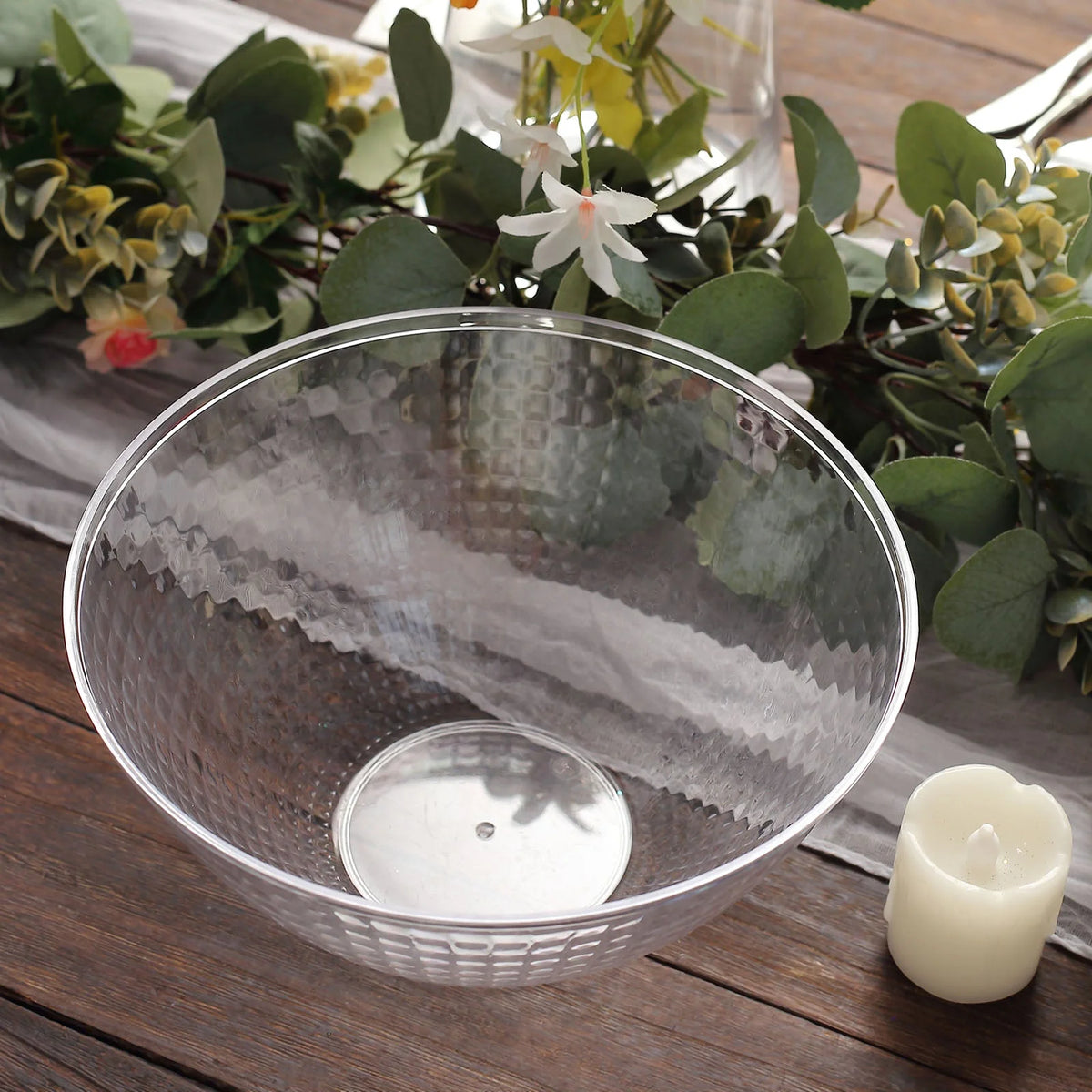 Clear 2qt Disposable Plastic Punch Bowl X4406