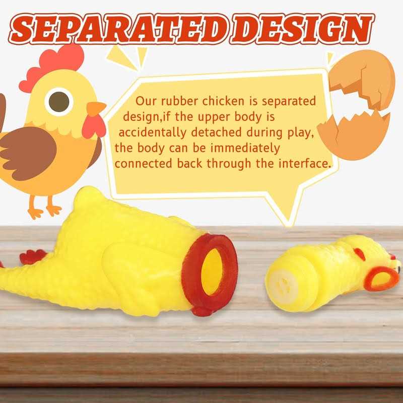 Yellow Rubber Chicken 20 Pcs J524