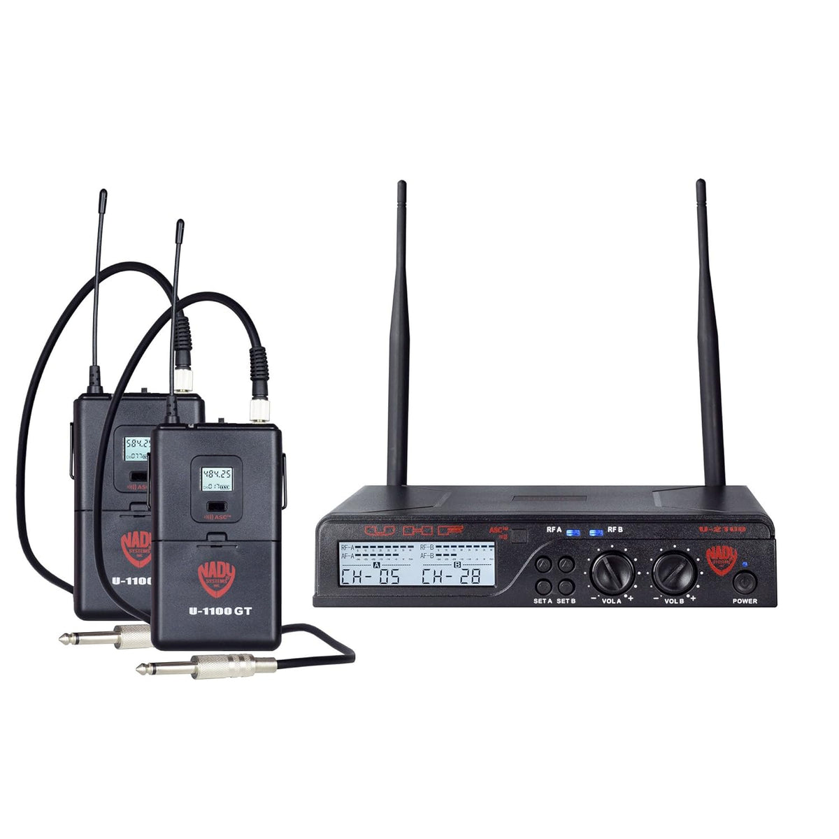 UHF Wireless Lavalier Microphone and Instrument/Guitar System L15316