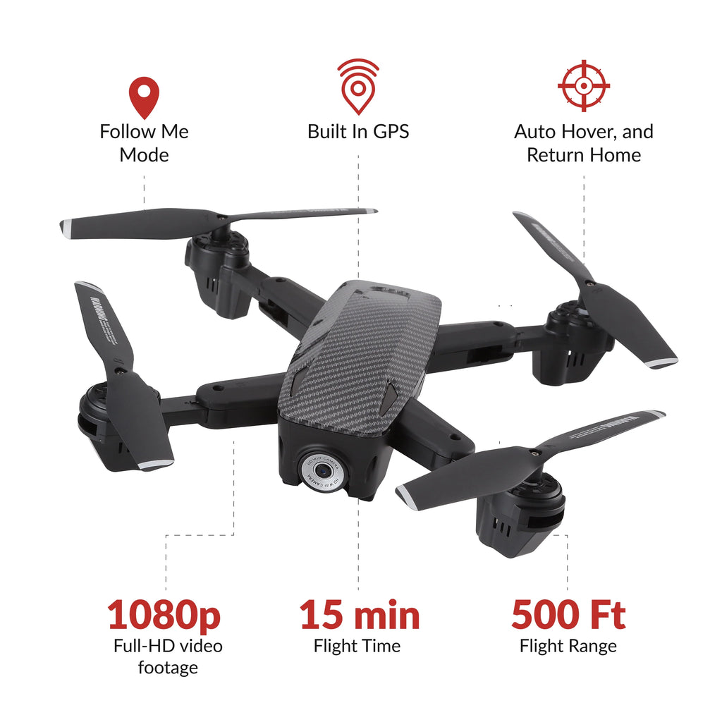 Foldable Video GPS Drone E78357