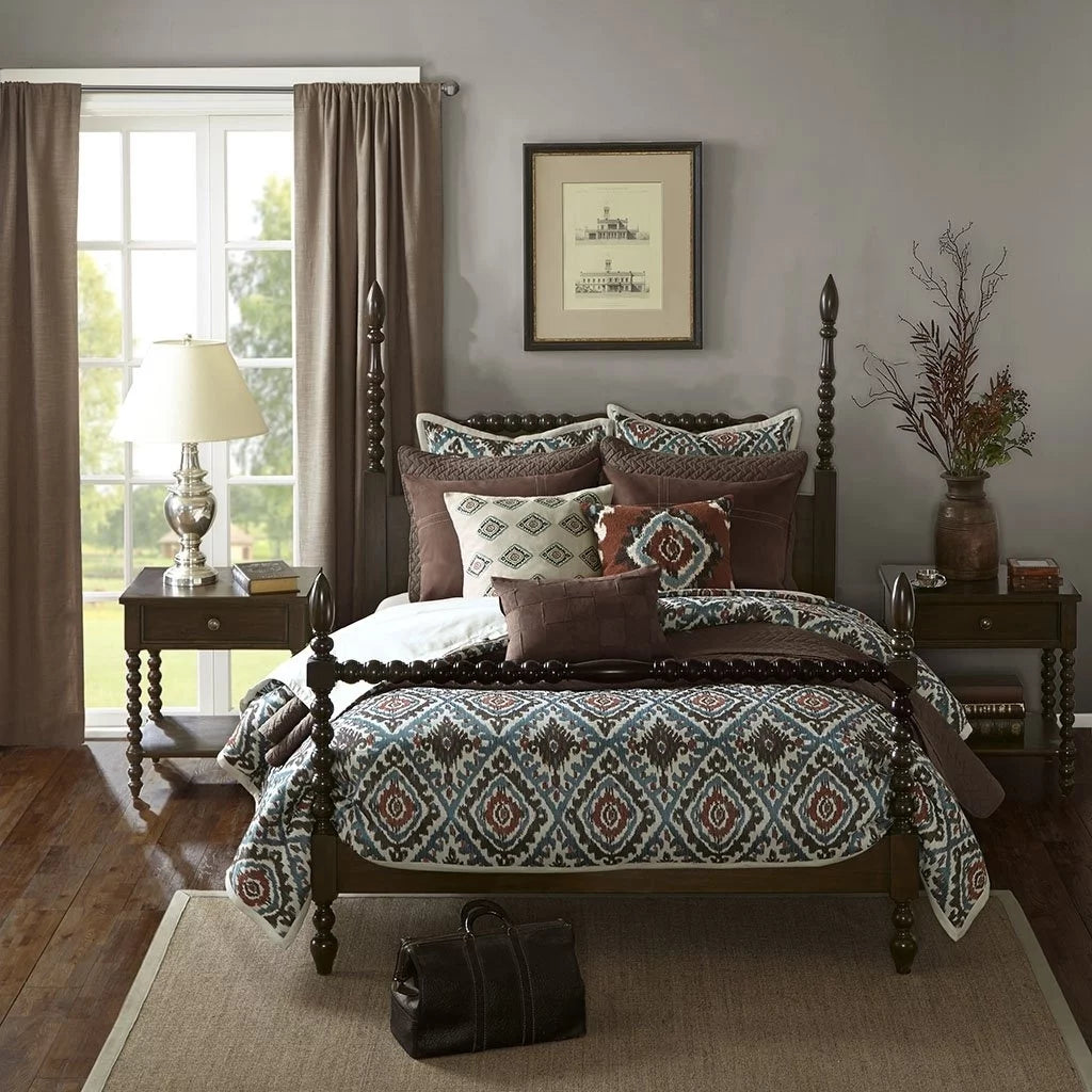 Queen Size Morocco Brown Bed S547