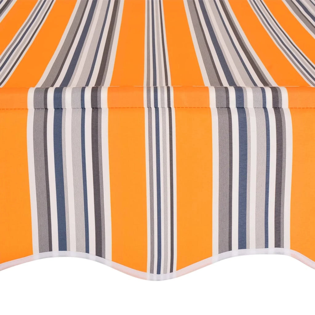 Manual Retractable Awning 78.7" Yellow and Blue Stripes V45949