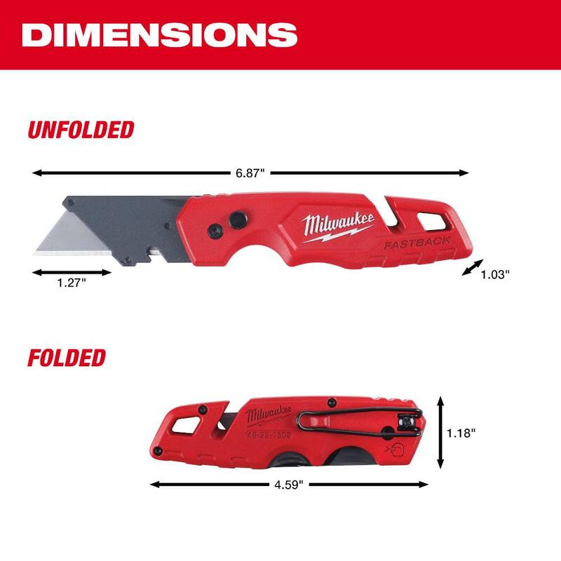 Folding Utility Knife with Blade Storage and Gut Hook (2-Piece) J603