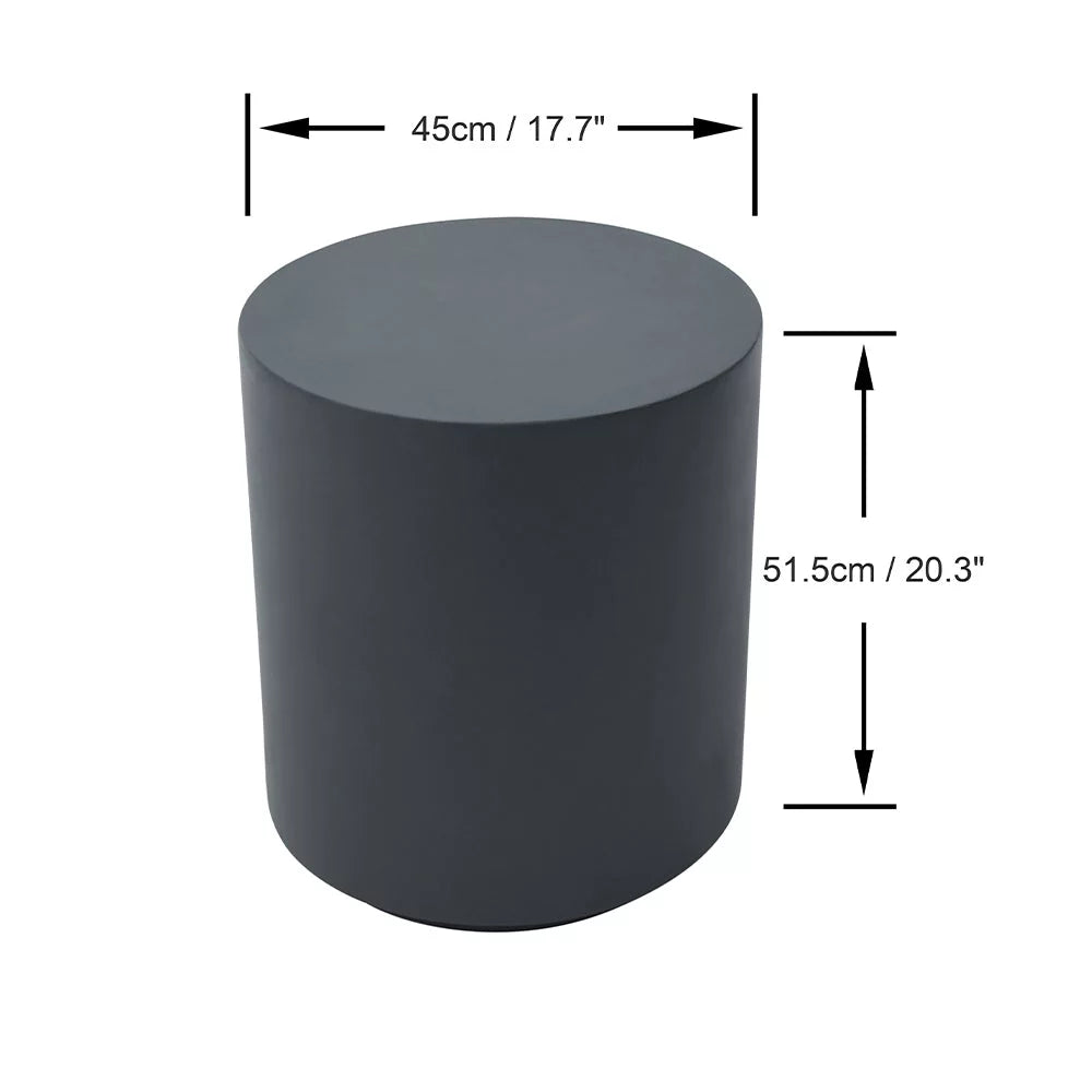 Slate Black Round Coffee Table End Table Set of 3 L9114
