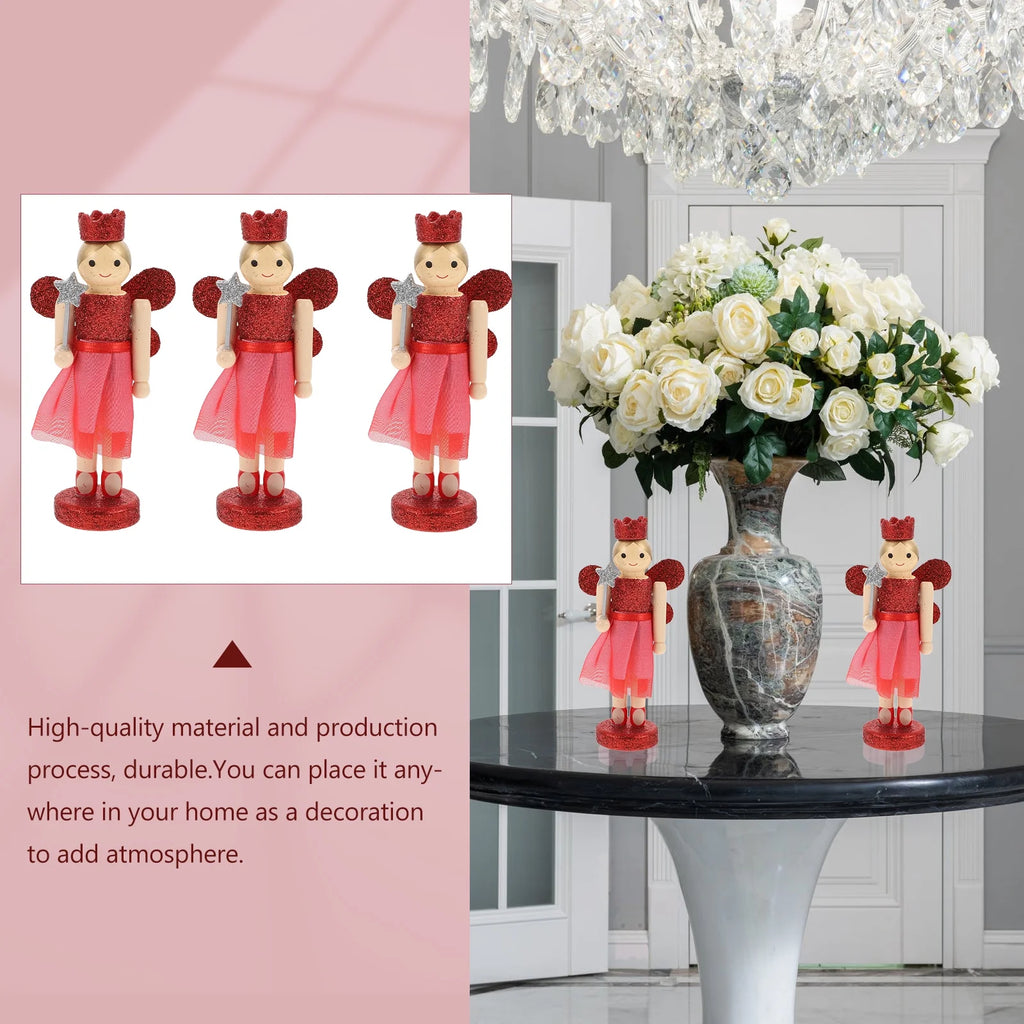3 Pcs Nutcracker Angel Doll Christmas Tree Ornaments W469416