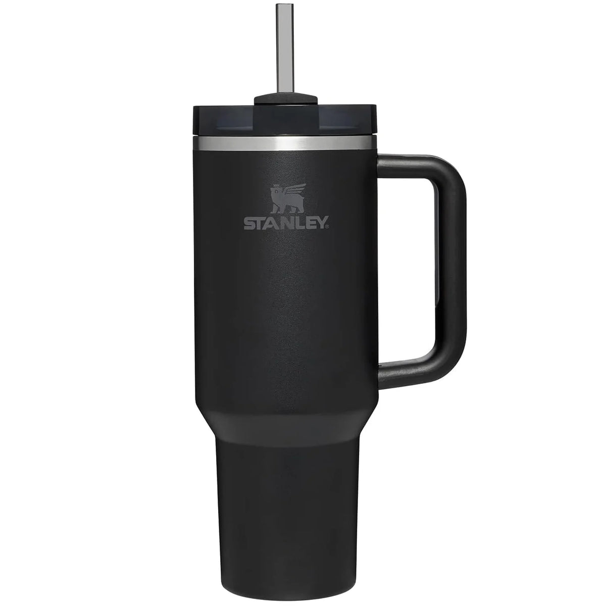 40 oz Black Stainless Steel Insulated Tumbler with Lid and Straw O3516