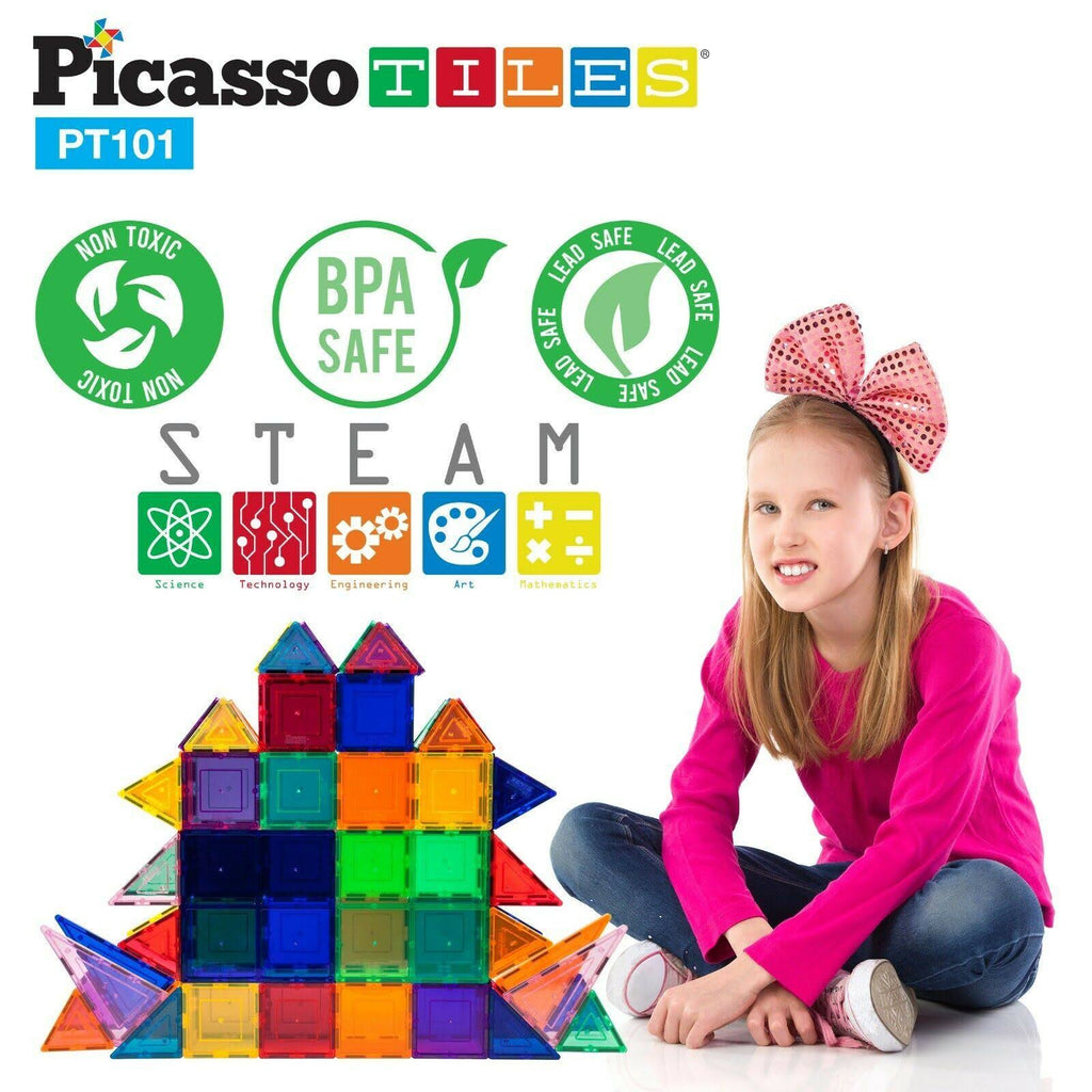 101-Pc Magnetic Building Block Set Y71250