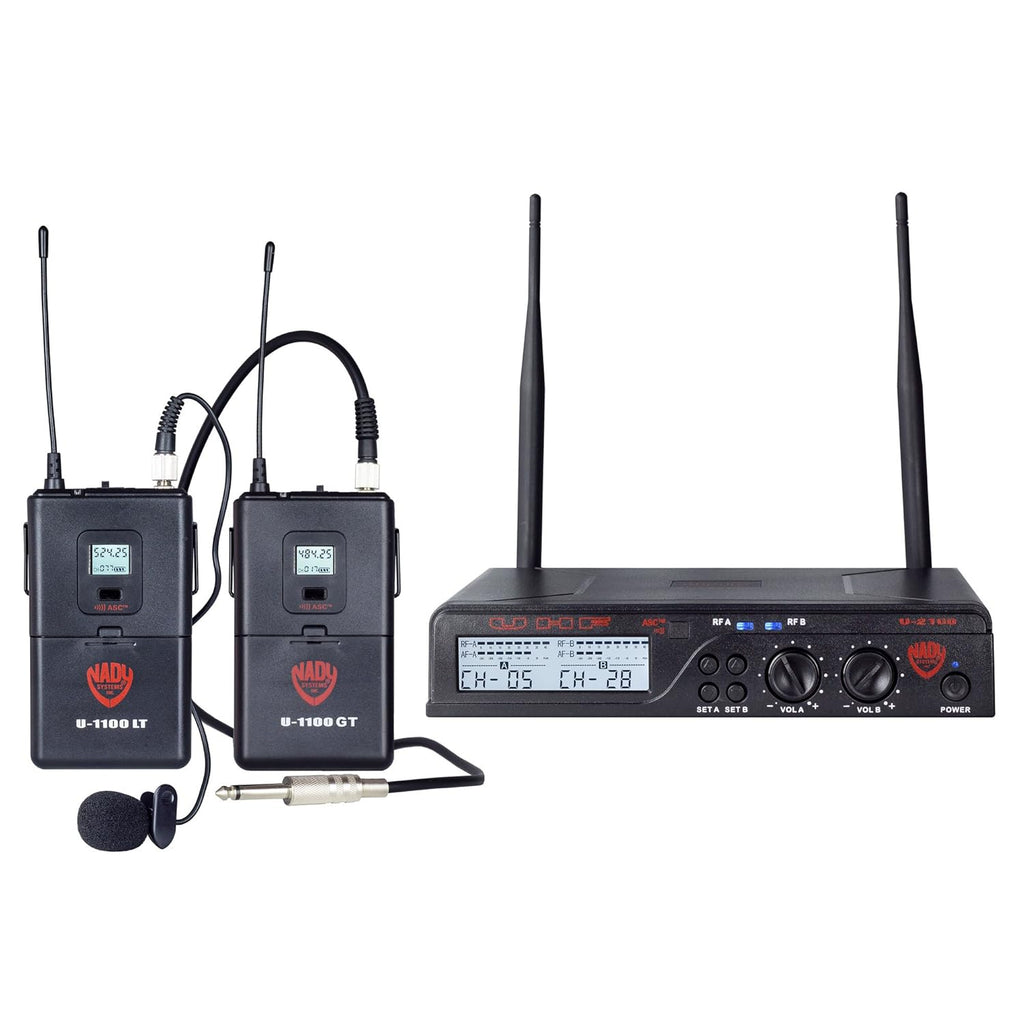 UHF Wireless Lavalier Microphone and Instrument/Guitar System L15316