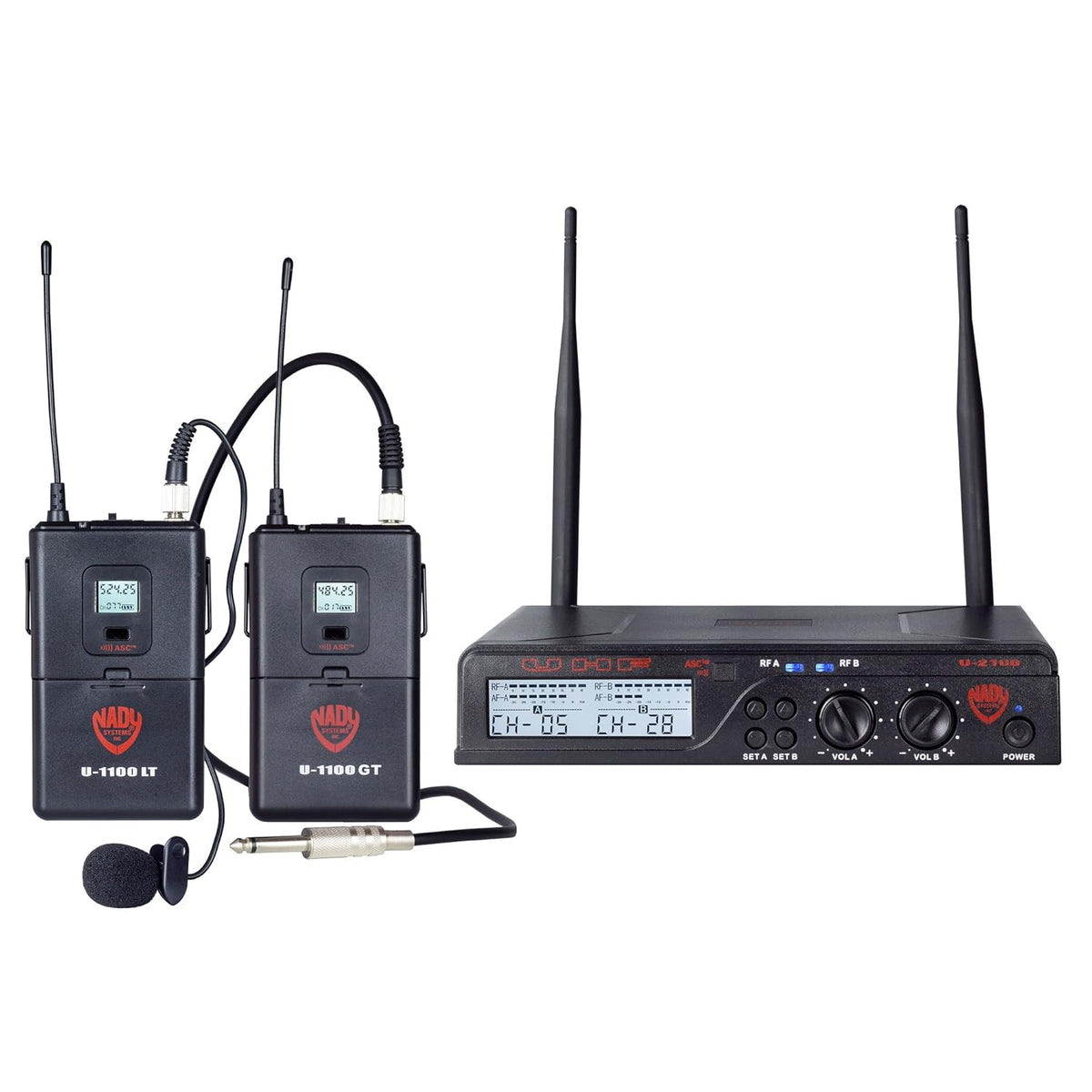 UHF Wireless Lavalier Microphone and Instrument/Guitar System L15316