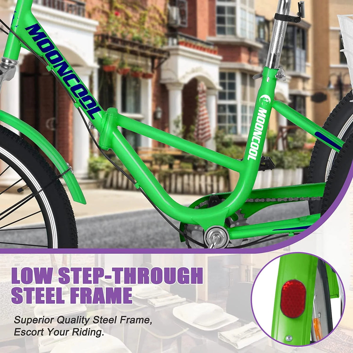 20/24/26 inch 7 Speed Adult Tricycle with Basket C623