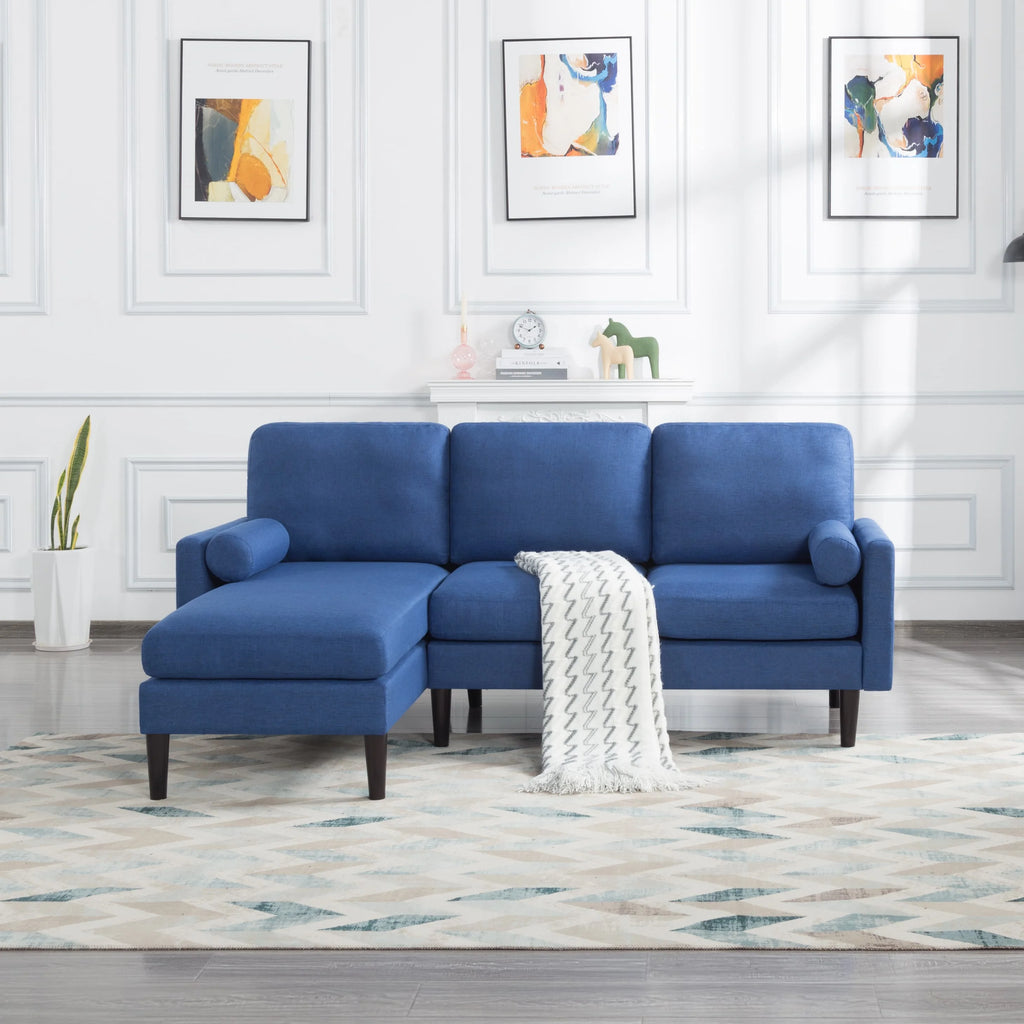 72 inch L-Shape Reversible Sectional Sofa with Two Pillows A5822