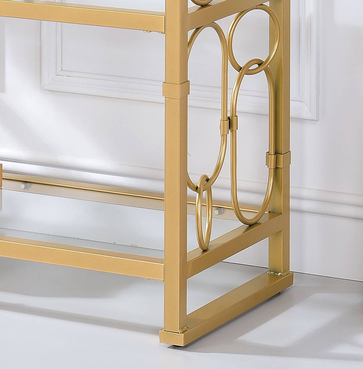Clear Glass & Gold Bookshelf U166167