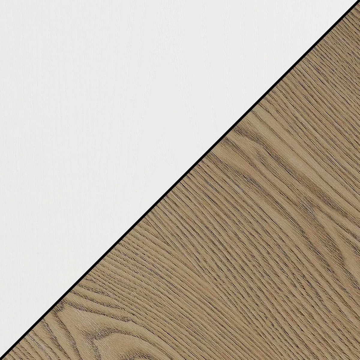 1-Drawer Console Table with Shelf, Driftwood/White C9626