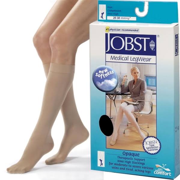 Opaque 20-30 mmHg L-Full Calf Black Knee High Y97337