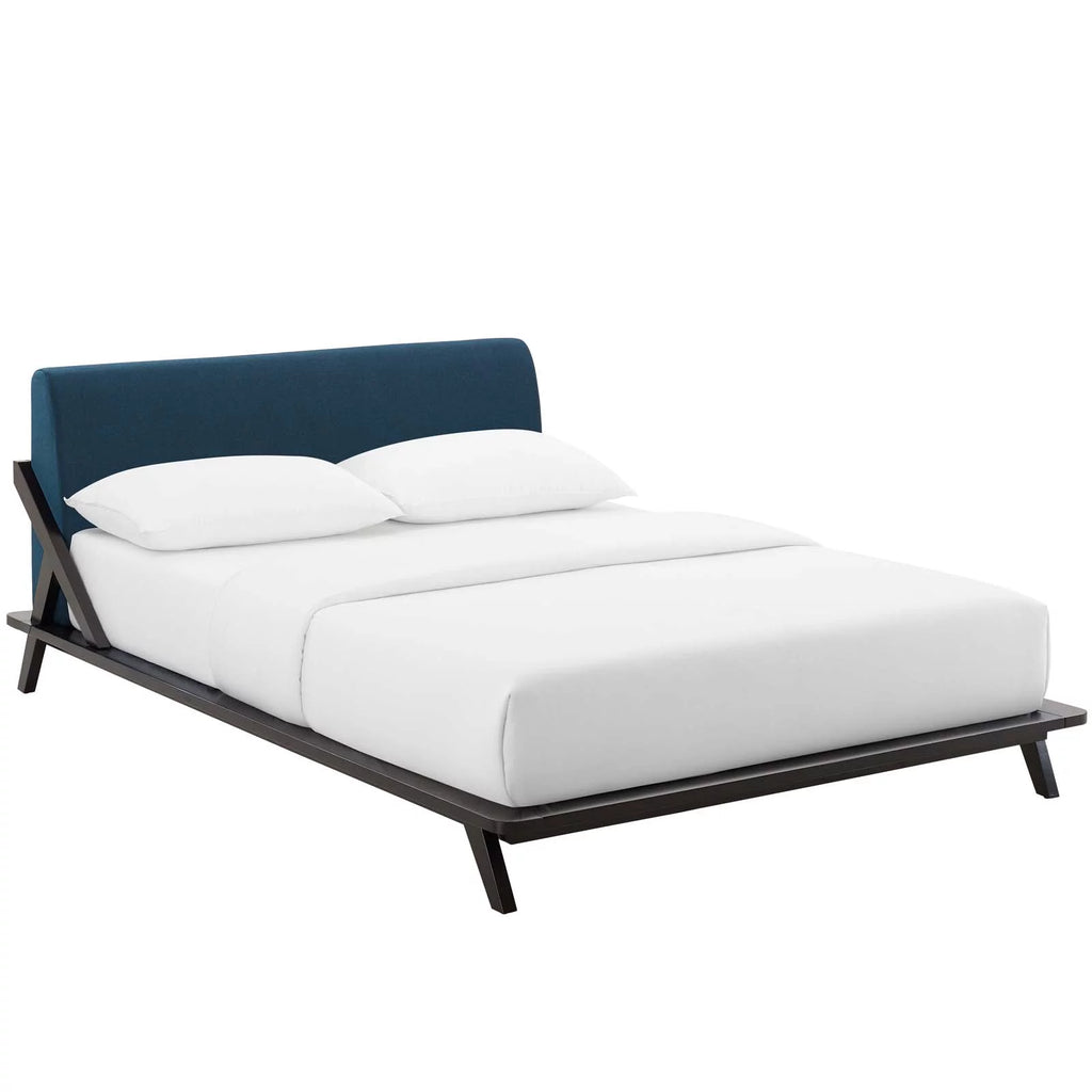 Queen Size Wood Fabric Platform Bed Frame B86550