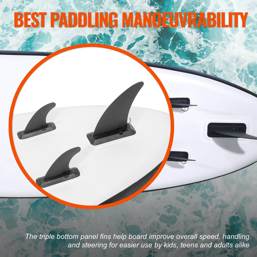 Inflatable Stand Up Paddle Board with Backpack, Non-Slip Deck, Leash, Paddle and Pump Q42290