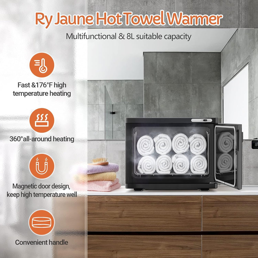 Black Spa Hot Towel Cabinet Towel Warmer (8L) S90428