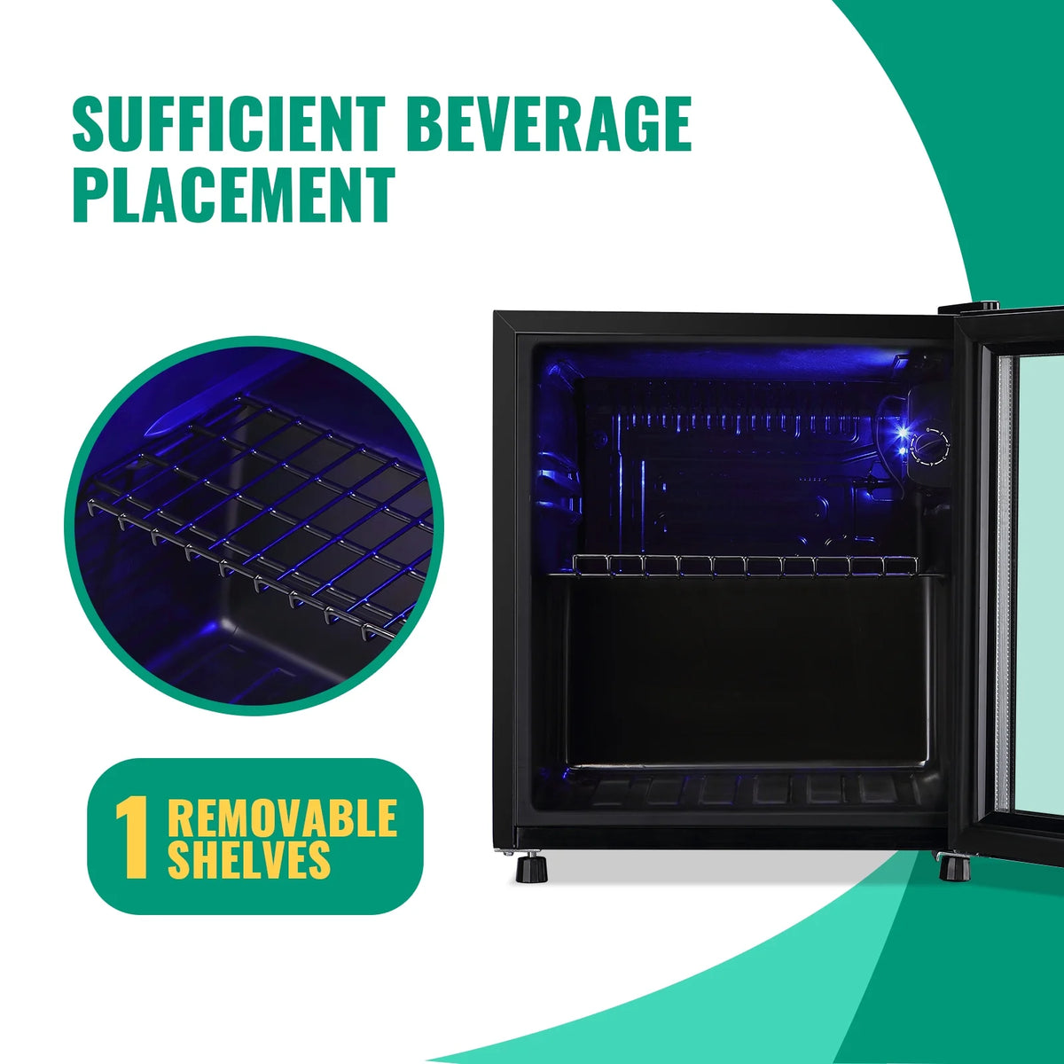 125 Can 3.5 Cu.ft Glass Door Beverage Cooler Refrigerator B5936