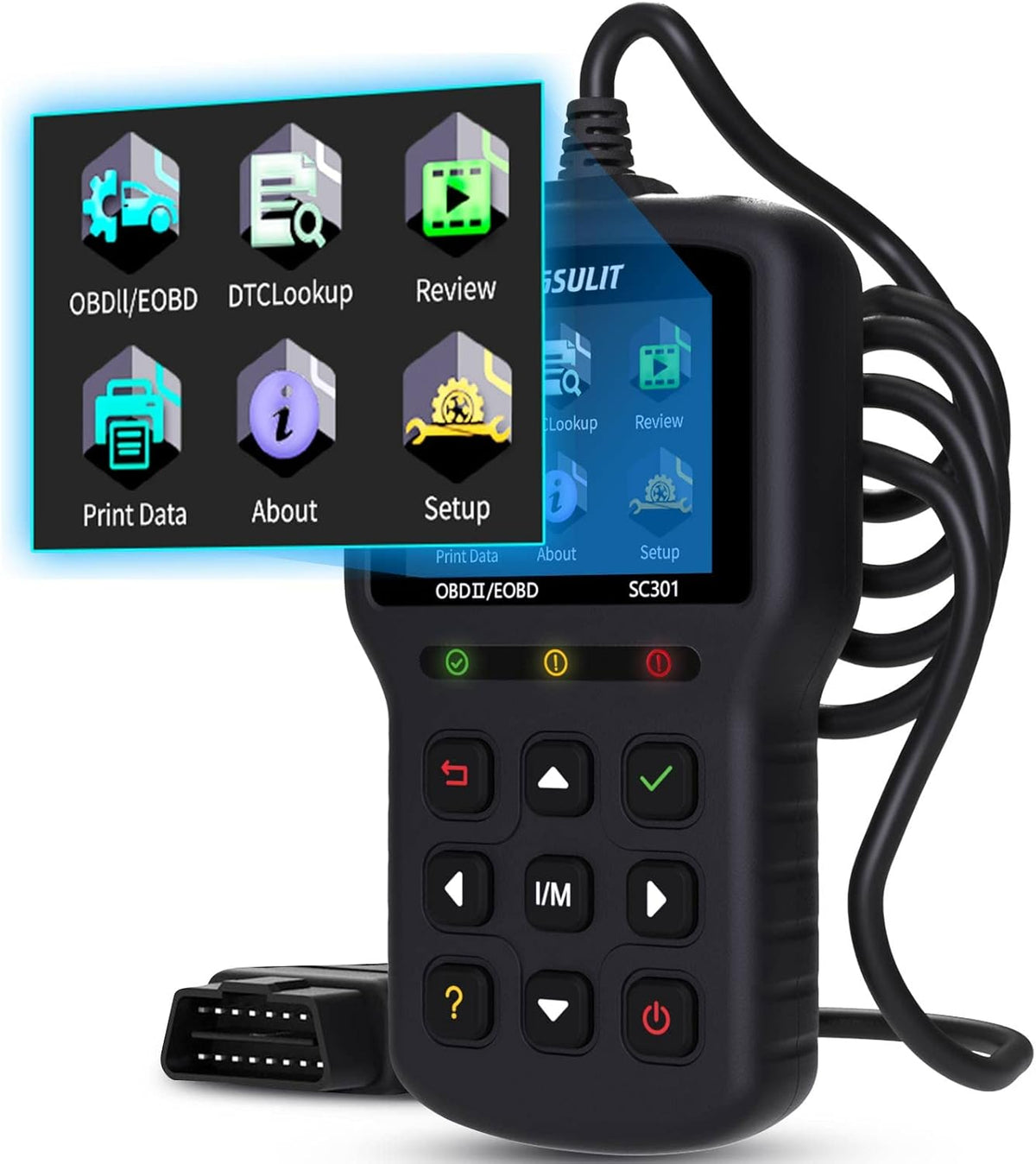 OBD2 Scanner Diagnostic Code Reader with Reset, Black Pack of 2 N3932