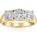 3ct Diamond Three Stone Ring 14k Yellow Gold H179371