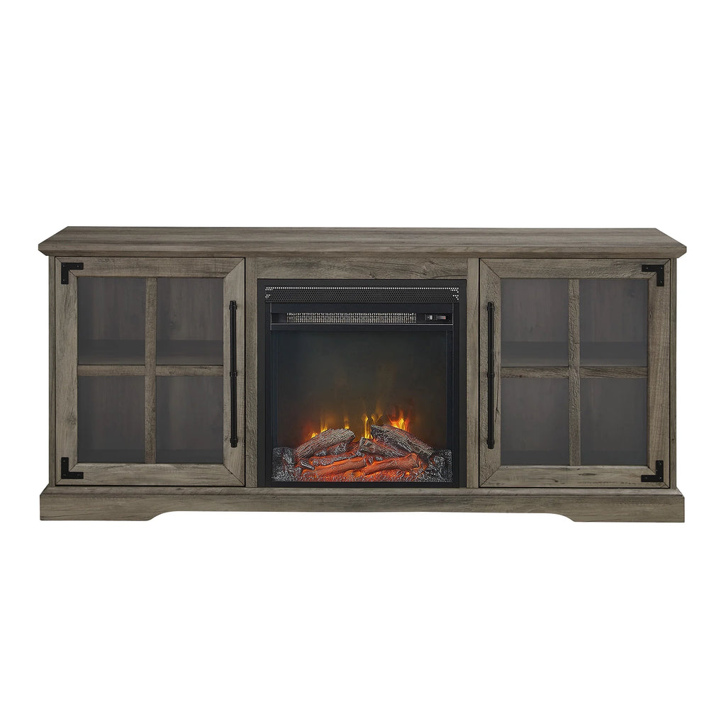 Gray Wash Fireplace TV Stand M8452