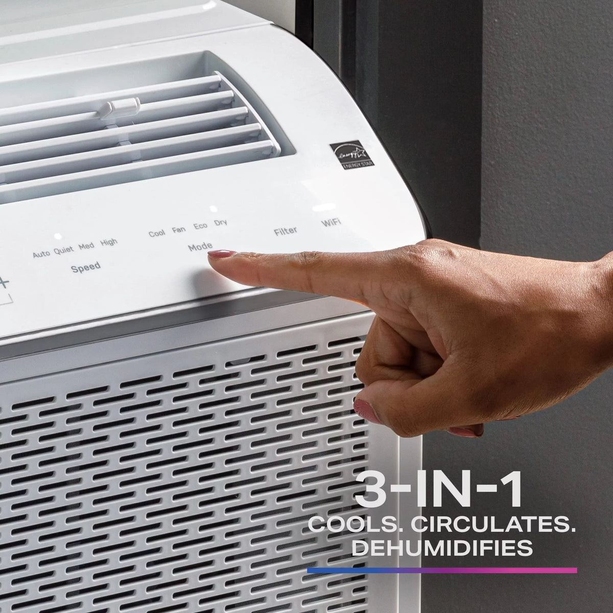 Ultra Quiet Window Air Conditioner 8,200 BTU WiFi Enabled White B196
