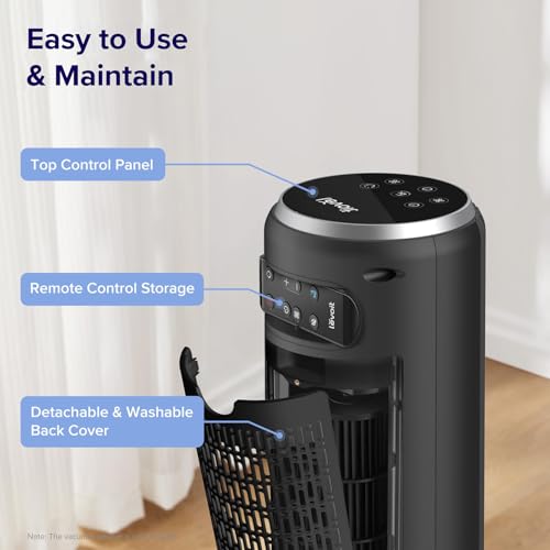 White 36 Inch Tower Fan with Remote S376549