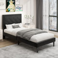 Light Blue Wood Frame Twin Platform Bed C647