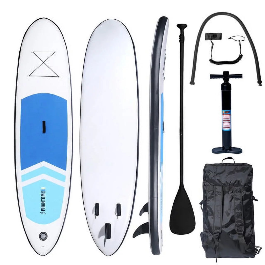 Inflatable Stand Up Paddle Board with Backpack, Non-Slip Deck, Leash, Paddle and Pump Q42290