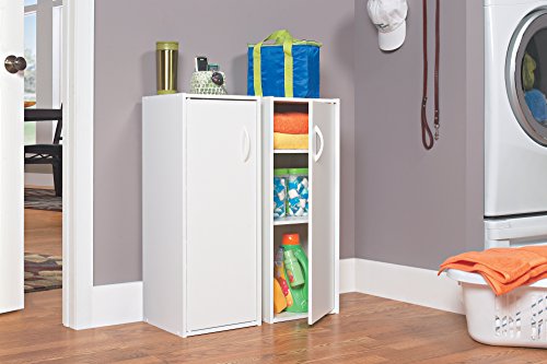 White Stackable 1-Door Organizer N971