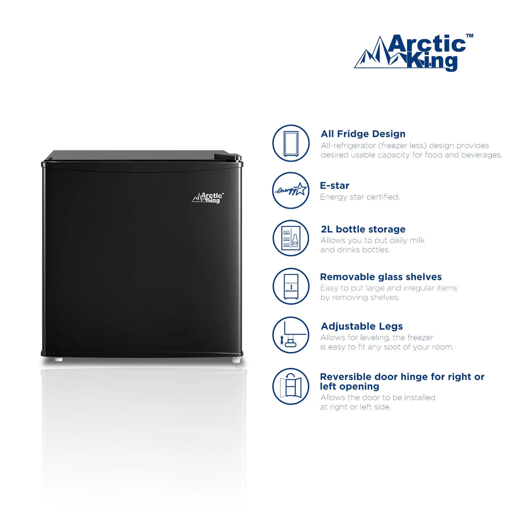 1.7 Cu ft Black Mini Fridge X8378