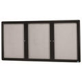 Graphite Wall Mounted Enclosed Bulletin Board Frame J94070