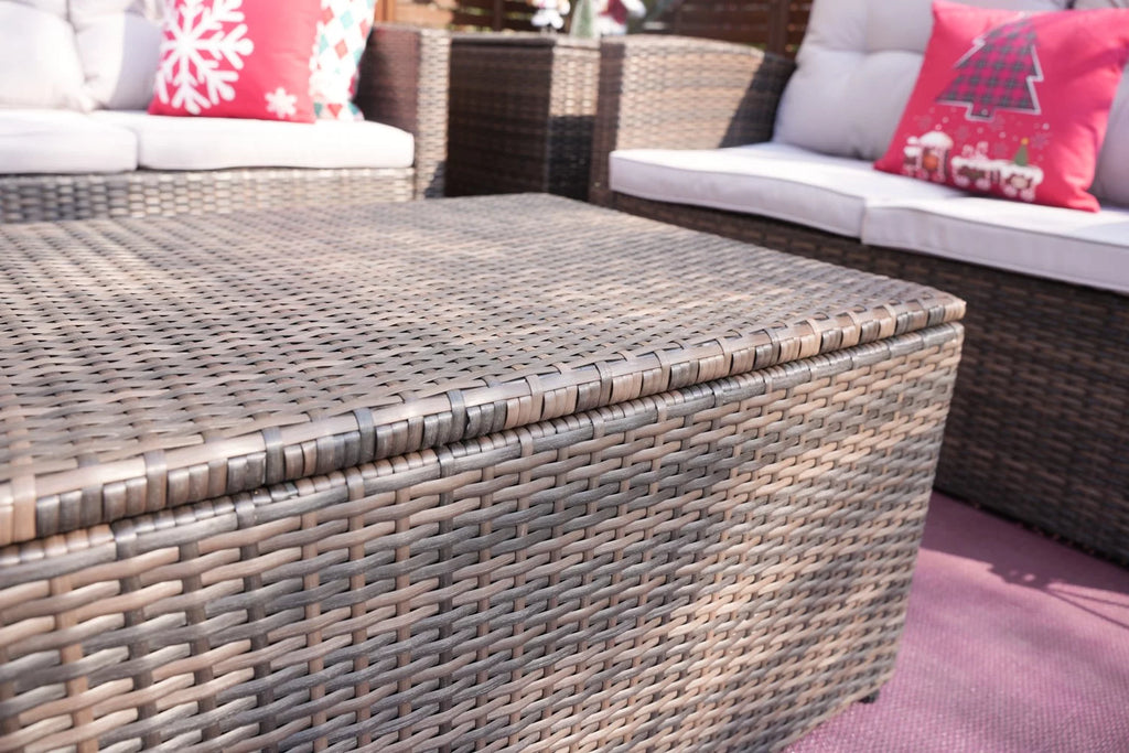 6-Piece Wicker Outdoor Sofa Set with Cushions H33591