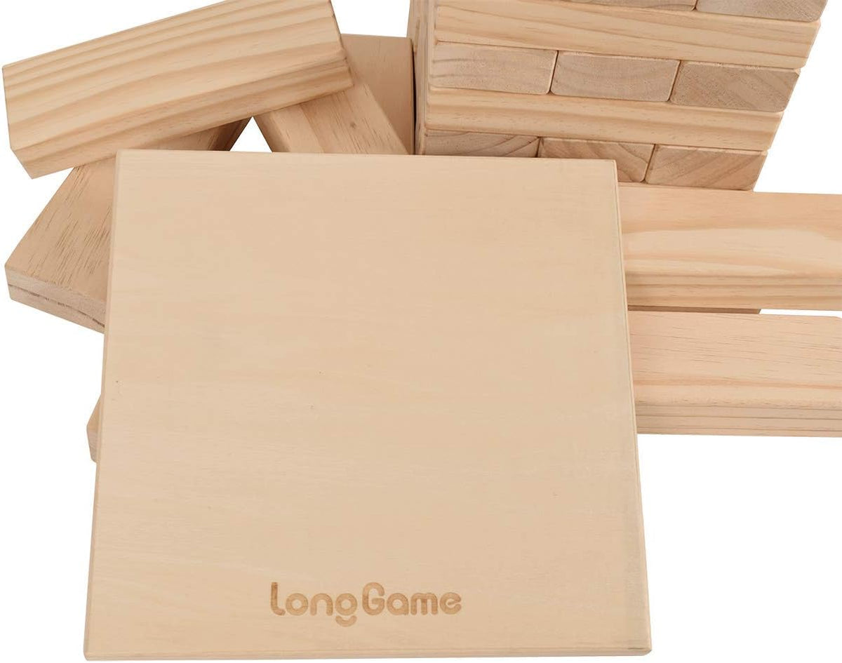 Jumbo Wood Stacking Lawn Yard Game with Carry Bag H3697