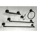 Black 18-inch and 24-Inch Towel Bar Bathroom Accessory Set D500