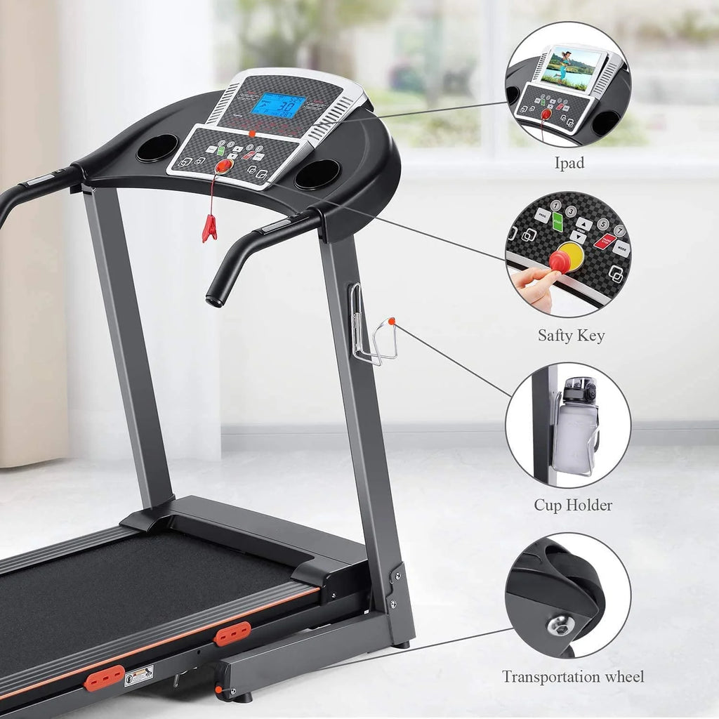 Foldable Electric Treadmill with 15 Pre-Set Programs H38112