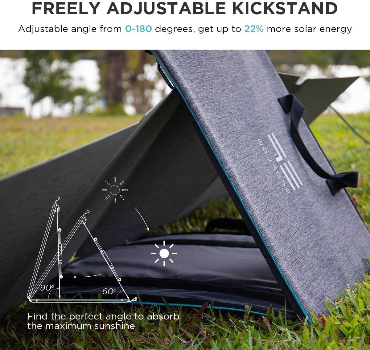 110 Watt Portable Solar Panel with Adjustable Kickstand N905156