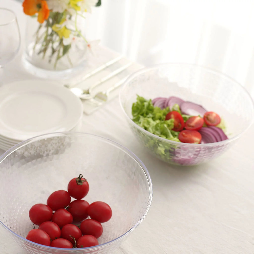 Clear 2qt Disposable Plastic Punch Bowl X4406