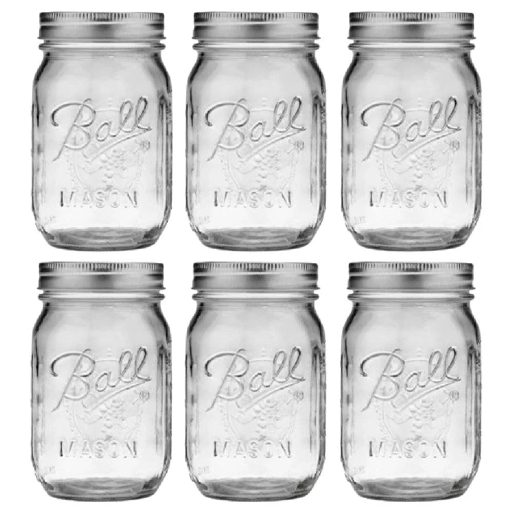 Regular Mouth Pint Glass Jar 16 oz 6-Pack Z98978