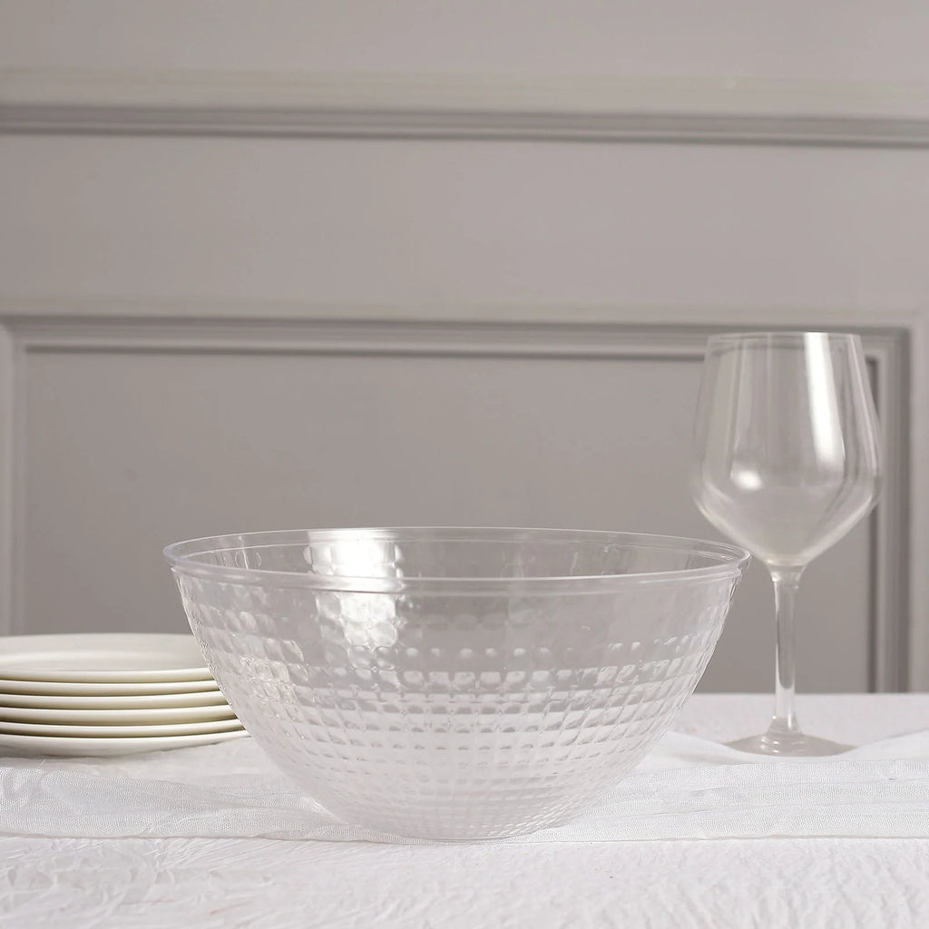 Clear 2qt Disposable Plastic Punch Bowl X4406