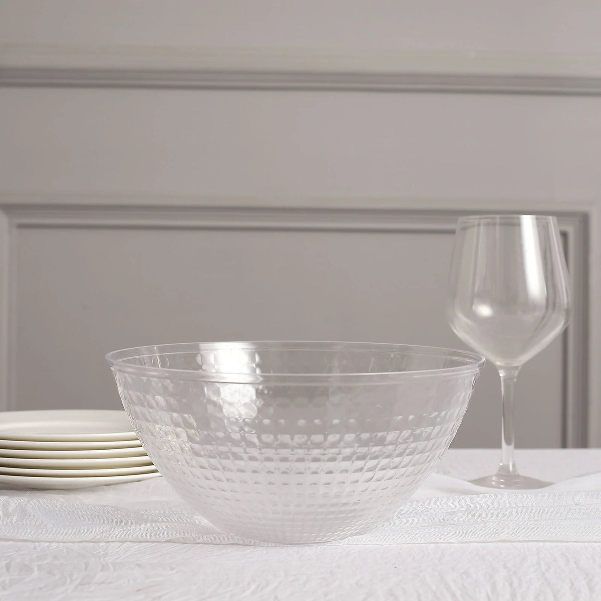 Clear 2qt Disposable Plastic Punch Bowl X4406