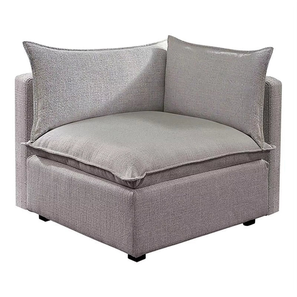 Light Gray Fabric Corner Chair Set of 2 N871278