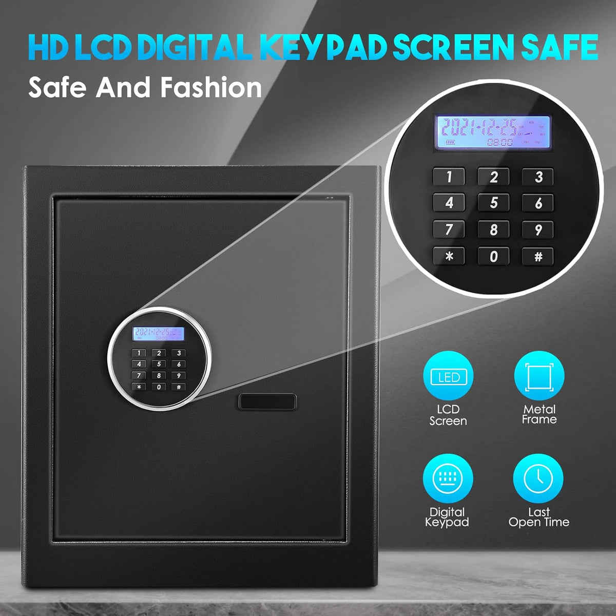 1.72 Cub Fireproof Waterproof Combination Lock Safe Box with Keypad G519