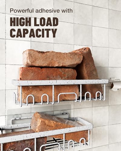 Black Adhesive Shower Caddy 6-Pack Y61935
